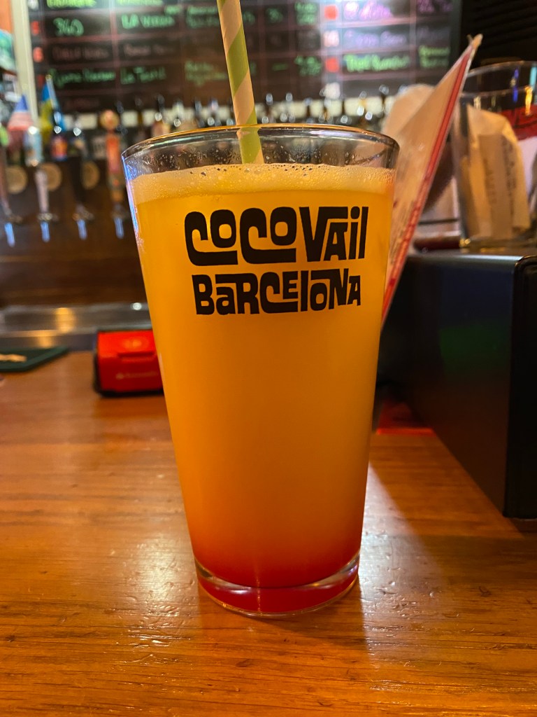 a mixed drink at cocovail barcelona